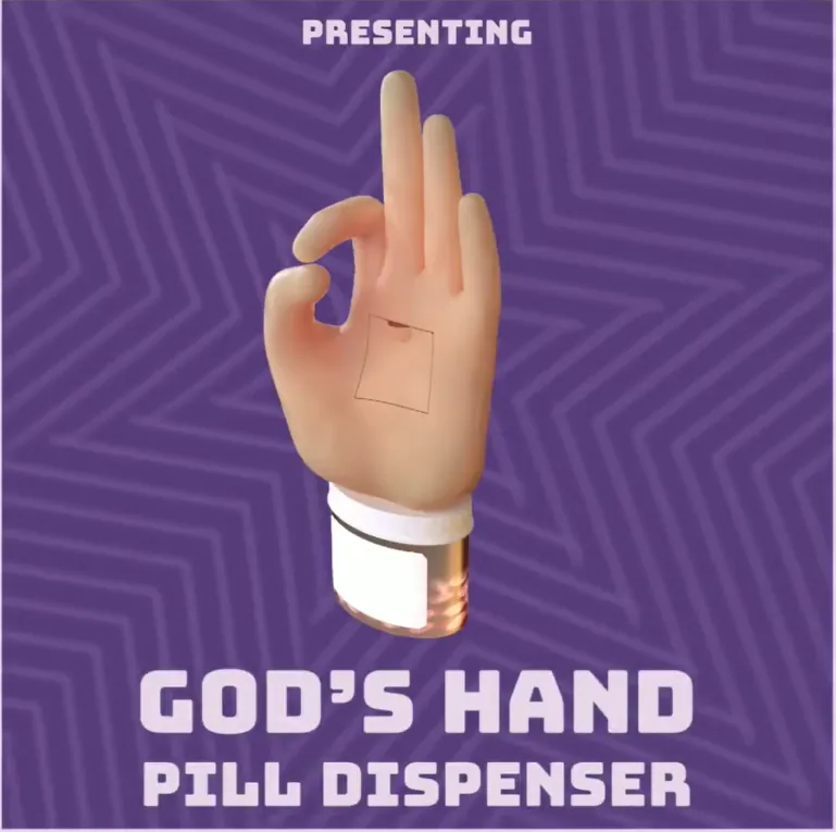 Gods hand pill dispenser
