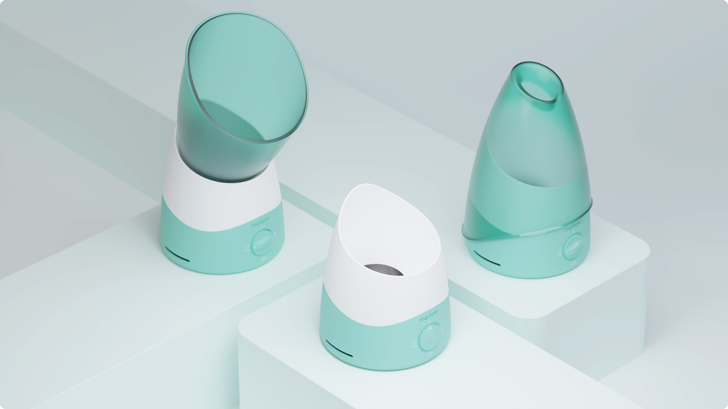 Mellow steam vaporiser hero render