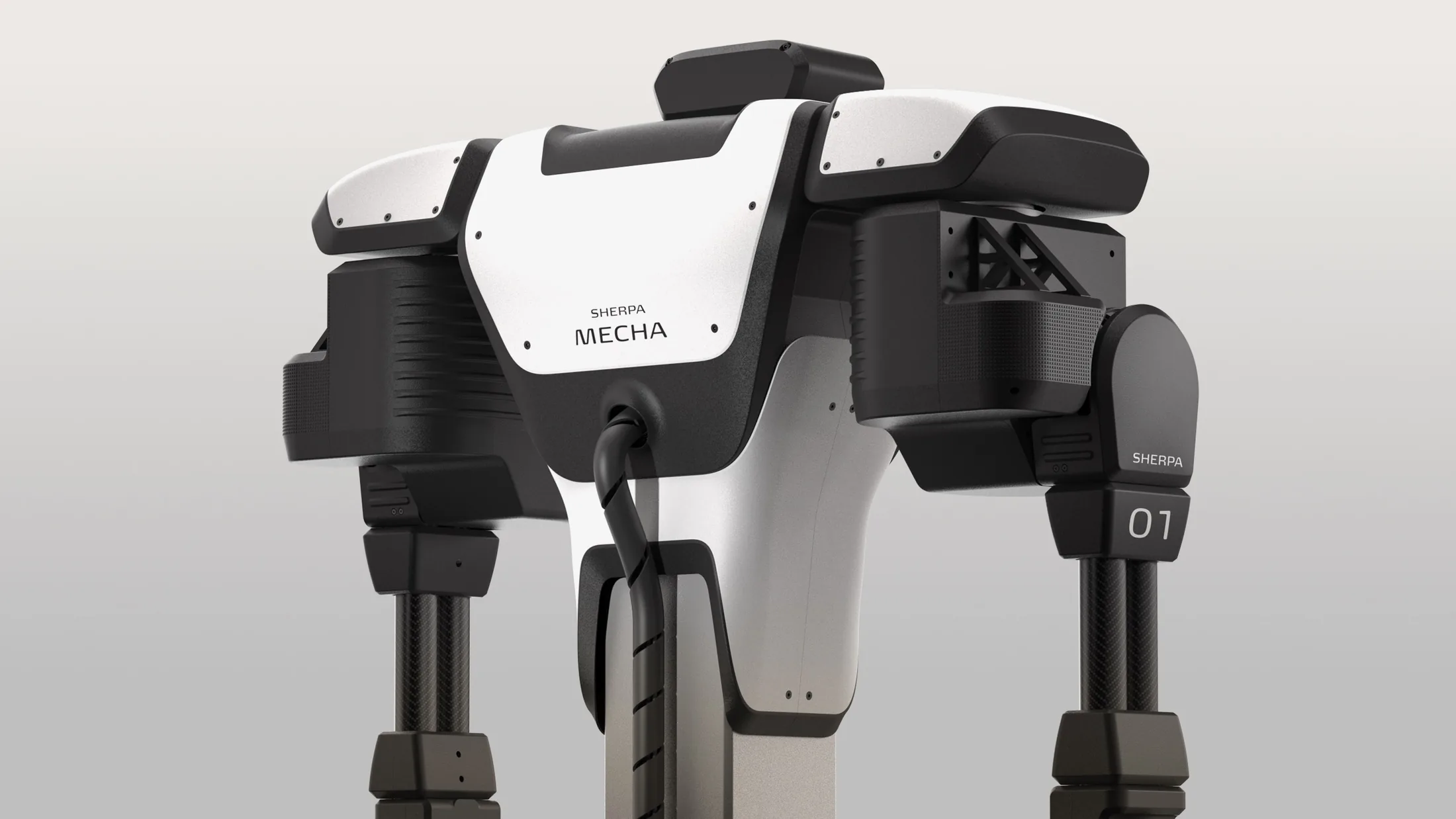 Close view of Sherpa Mecha upper body