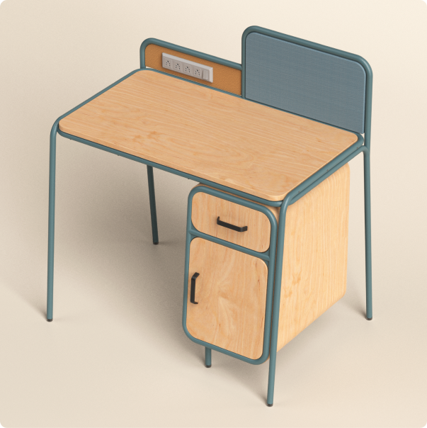 Study table detail render two