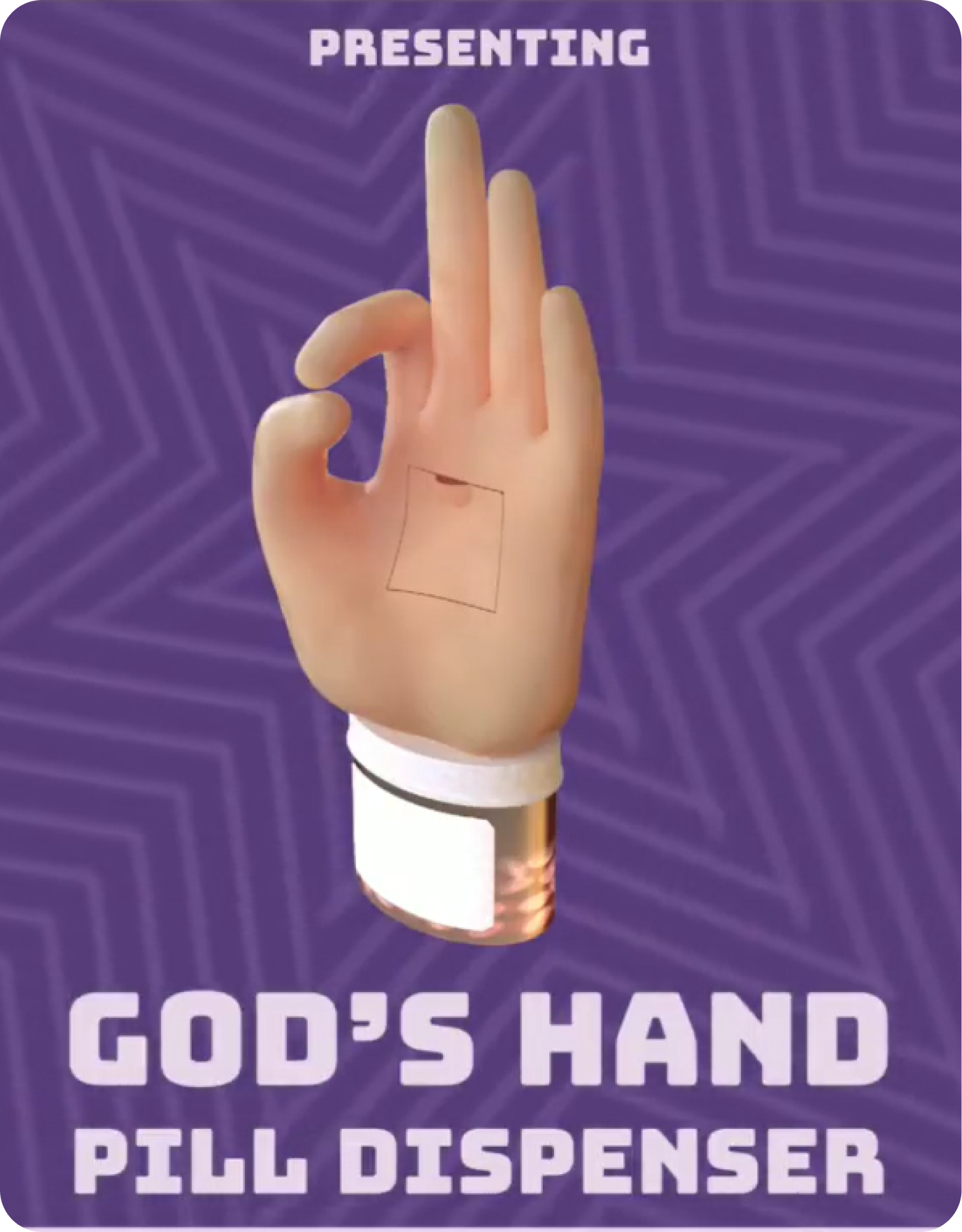 Hand-shaped pill dispenser concept