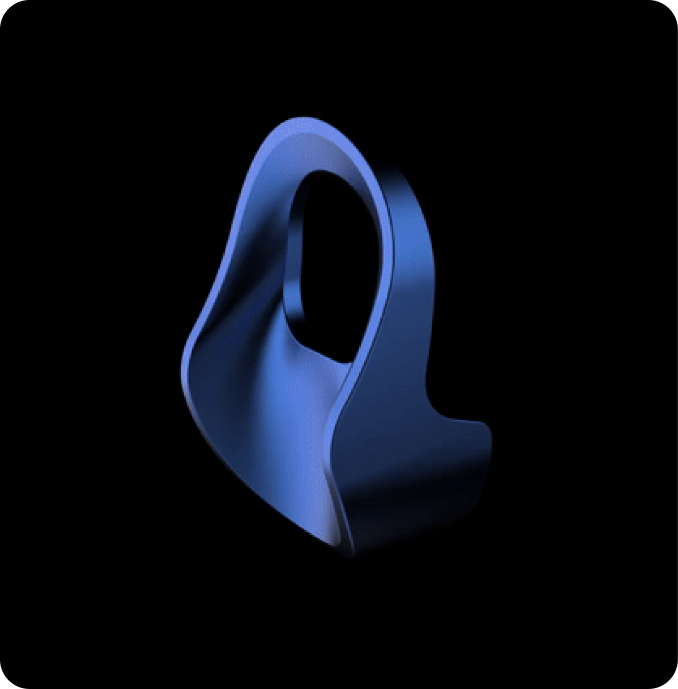 Blue sculptural drawer knob concept
