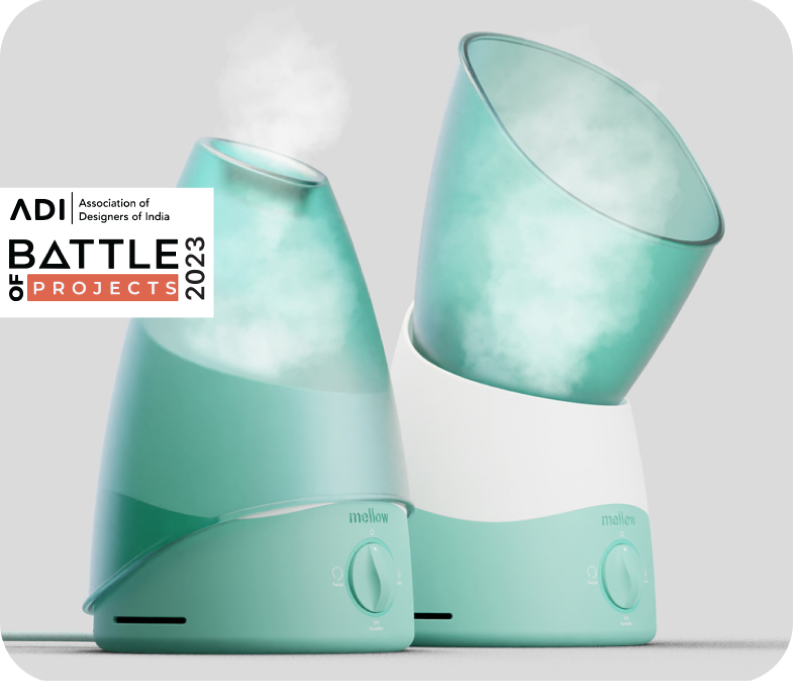 Paired green Mellow steam vaporiser product concepts