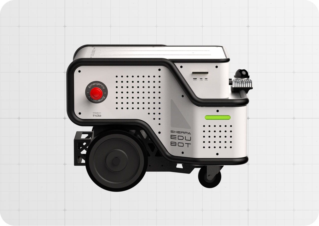 Ati Edubot academic robot shown in side view