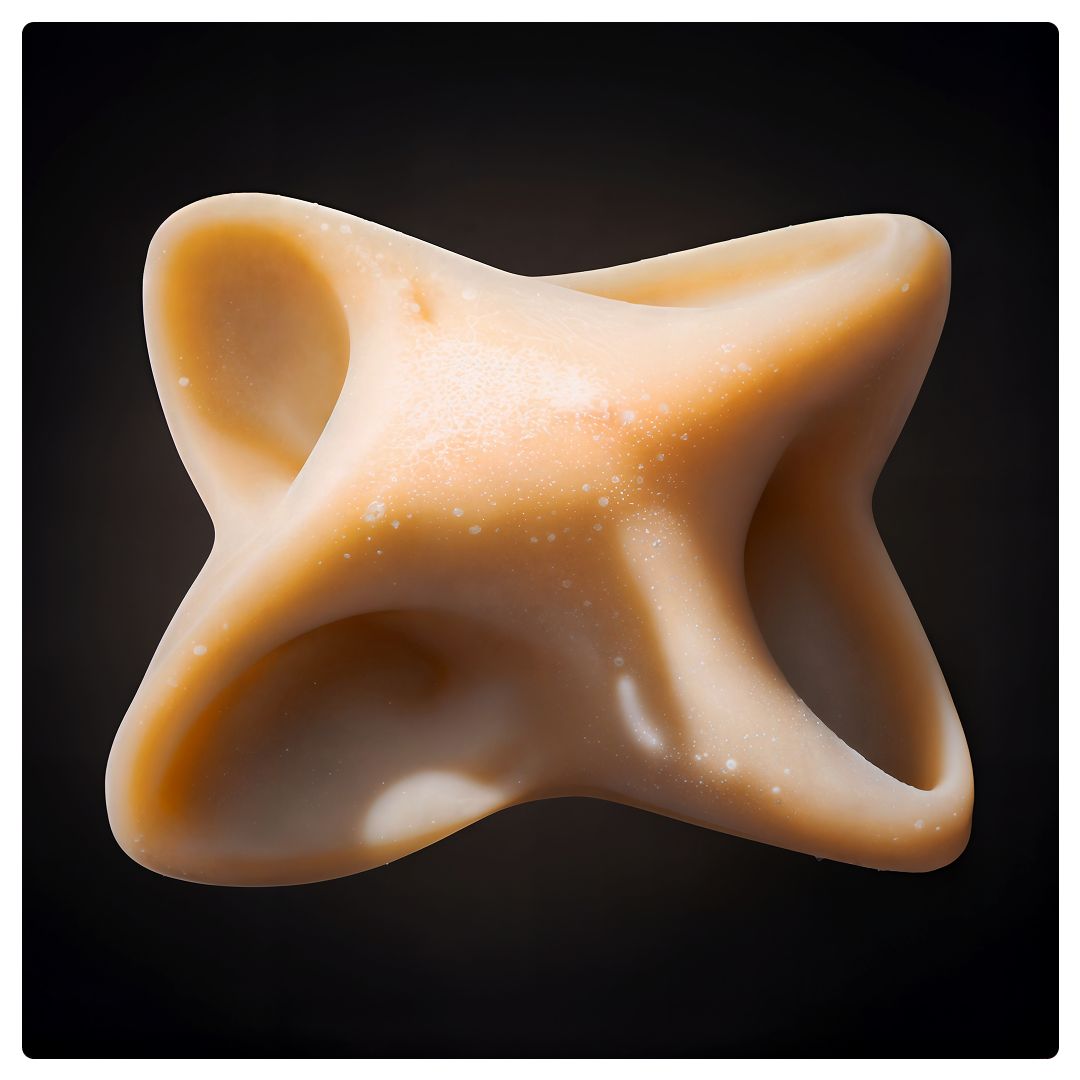 The shuriken-shaped pasta from a second angle