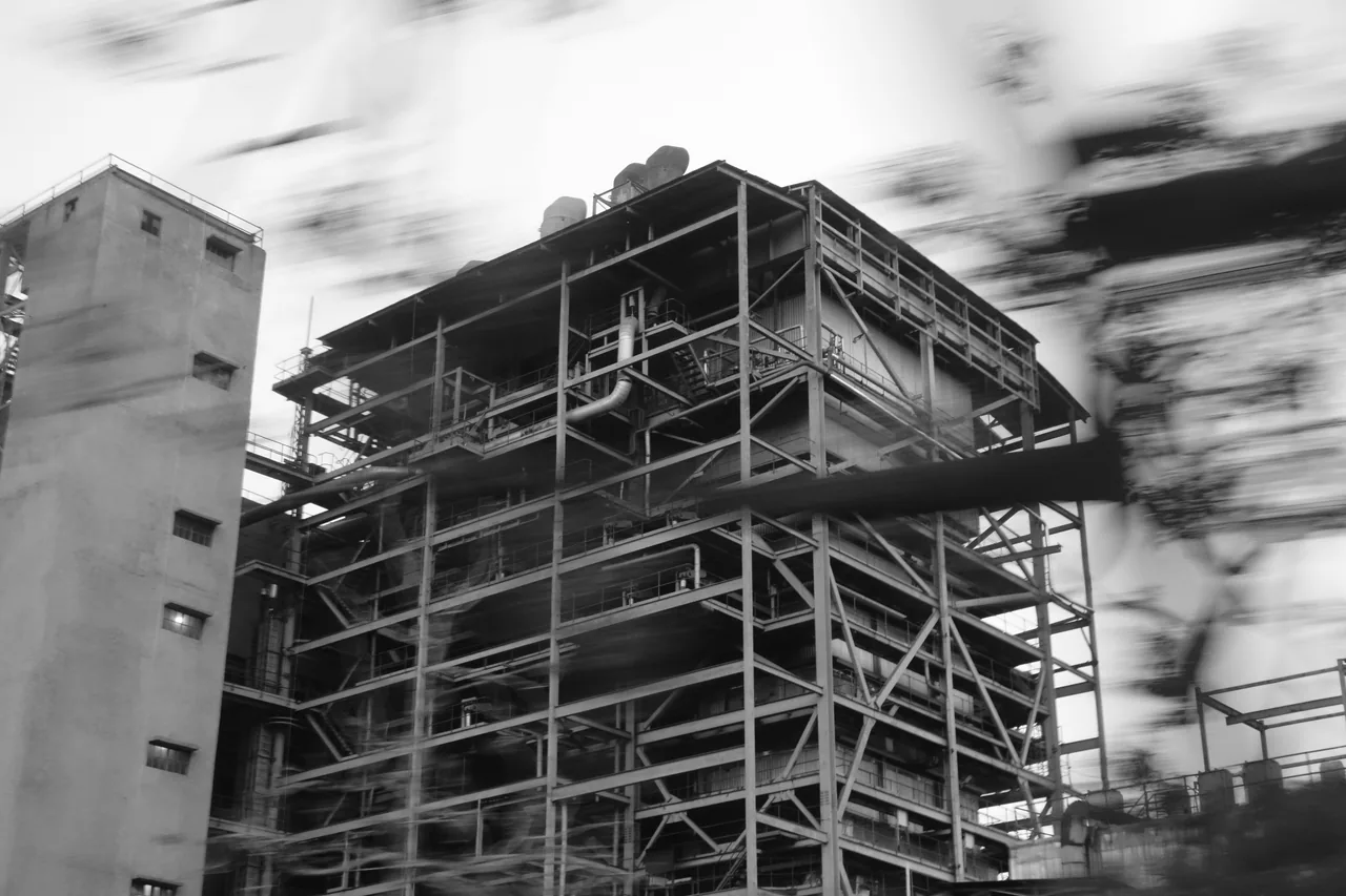 Scaffolding surrounding a building under construction