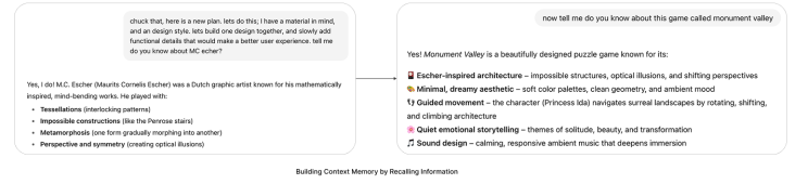 ChatGPT conversation showing how references were introduced step by step