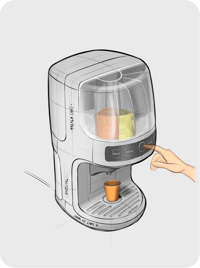 Chai maker concept illustration